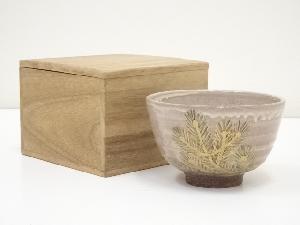 京焼　色絵若松茶碗（保護箱）